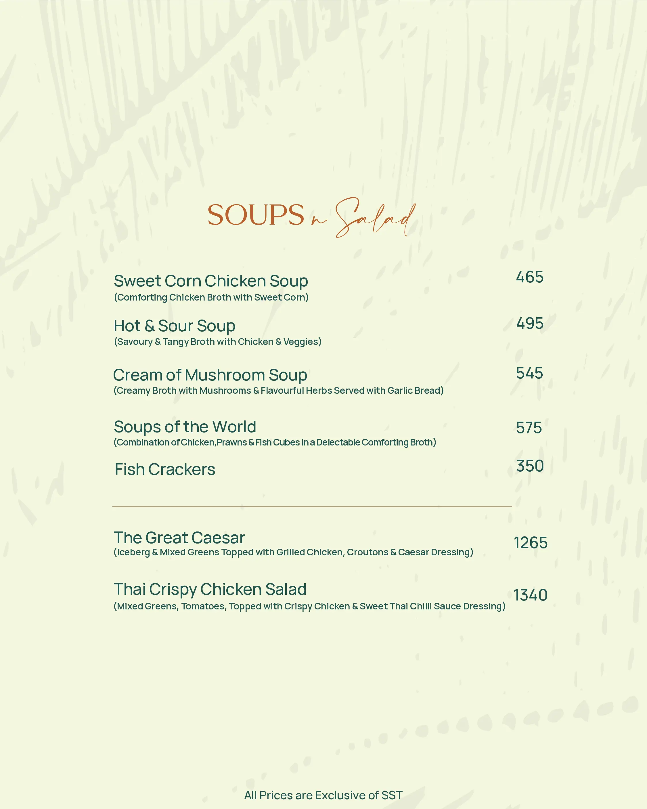 Appetizers and Starters Menu - Mizaaj Restaurant