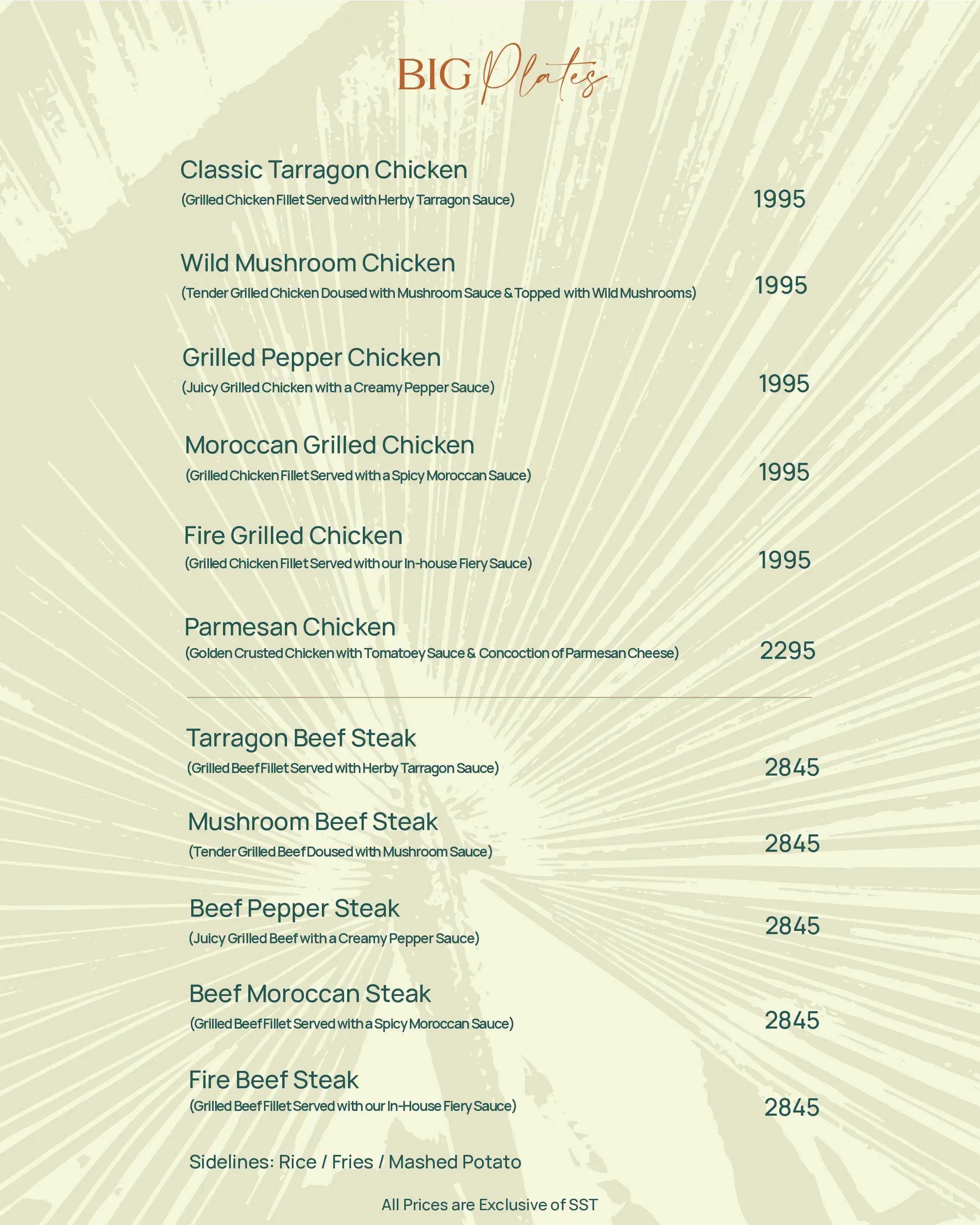 Main Course - Mutton and Seafood Dishes - Mizaaj Restaurant